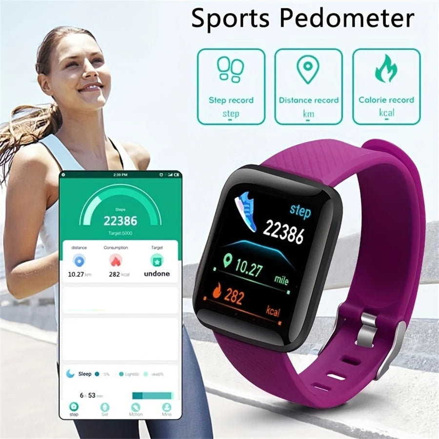 Fitness Tracker Smart Watch With Heart Rate & Alerts