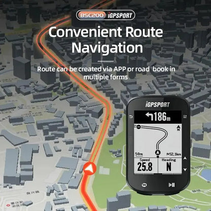 GPS Bike Computer With Navigation – ANT+ & Bluetooth