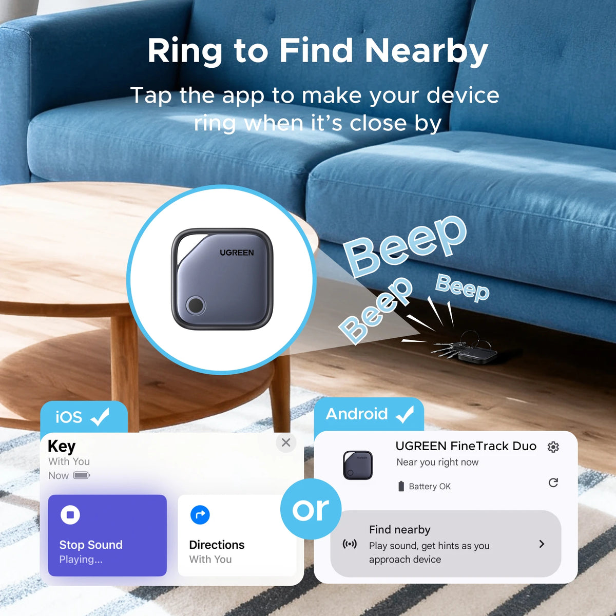 Smart Bluetooth Finder Card For iOS And Android Devices